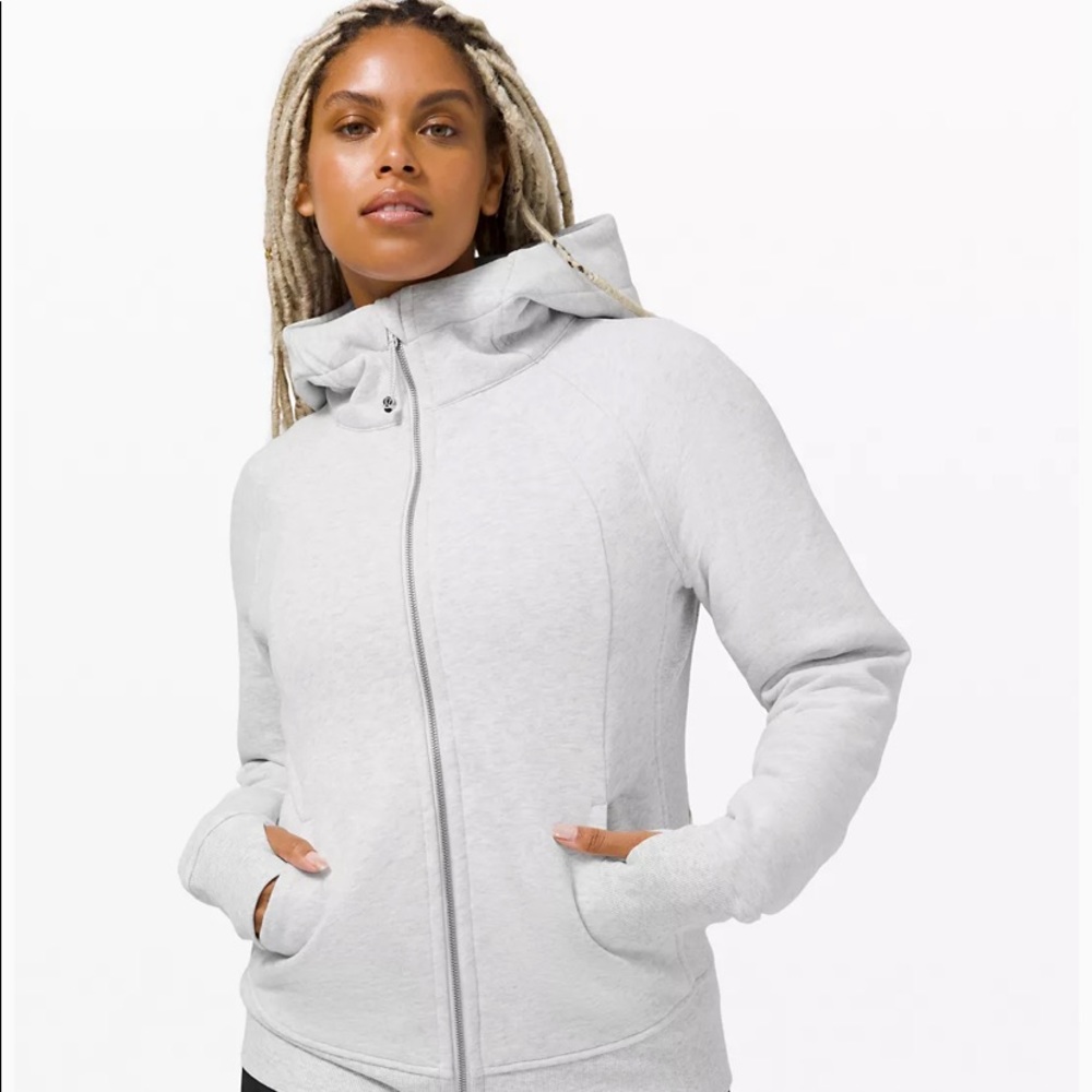 Lululemon Scuba Hoodie- heathered light gray